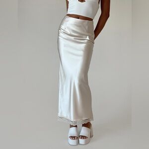 Princess Polly Satin Midi Skirt Size 0 - NEW WITH TAGS